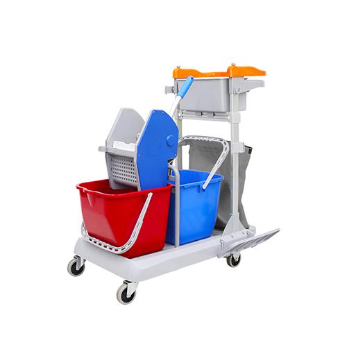 帶剎車靈動(dòng)型排拖系統(tǒng)清潔車 配垃圾袋、15L水桶*2 JDB R30B